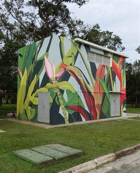 Lush Tropical Plants Sprout From Brightly Colored Murals By Thiago