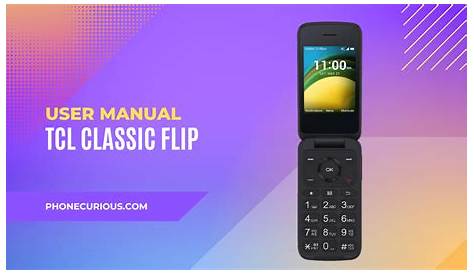 TCL Classic Flip Phone User Manual (Cricket Wireless) - PhoneCurious