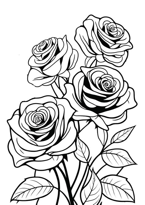 Rose garden coloring pages