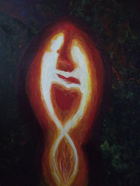 Twin Flame Painting By Sarah Mcclintock Fine Art America