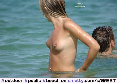 Outdoor Public Beach Ocean Topless Toplessbikini Toplessbeach