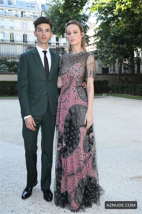 Brie Larson At Valentino Show During Haute Couture Fashion Week In