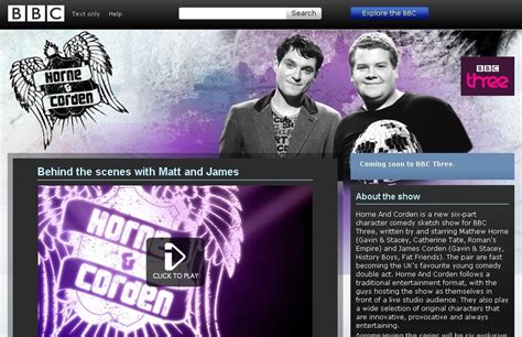 Bbc Vision Site Launches Horne And Corden