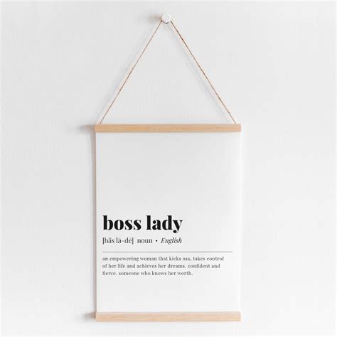 Boss Lady Printable Wall Art Boss Lady Definition Print Etsy