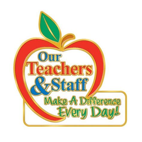 Our Teachers And Staff Make A Difference Every Day Lapel Pin With Card
