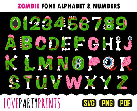 Alphabet And Numbers Fonts Alphabet Zombie Font Scary Font Horror