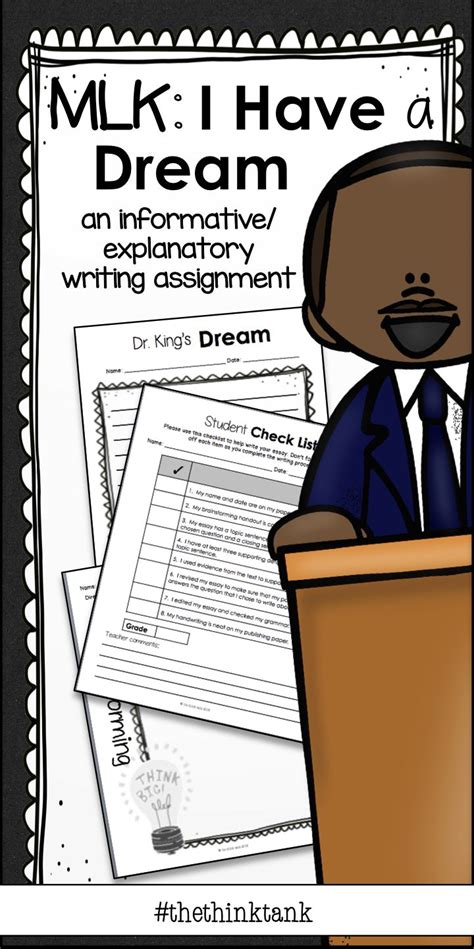 Mlk I Have A Dream Informativeexplanatory Writing Assignment