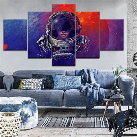 Buy a2 poster frame and get the best deals at the lowest prices on ebay! Quadro Decorativos Menina Astronalta com 5 peças 130x65 1 ...