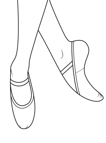 Free collection of 30+ printable coloring pages nike shoes. Ballet Shoes coloring page | Free Printable Coloring Pages