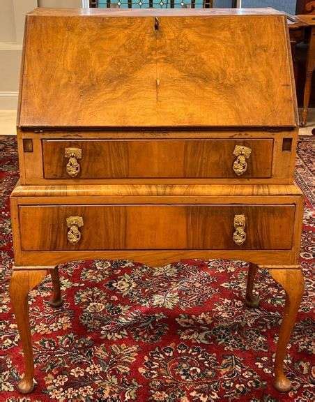 antique walnut secretary desk matthew bullock auctioneers