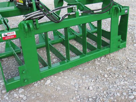 60″ Dual Cylinder Root Bucket Grapple Attachment Fits John Deere Loader