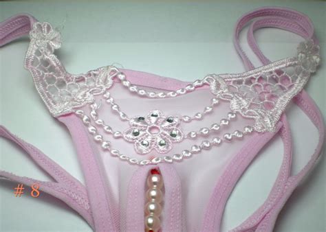 Bead Tease Her Stroker Embroidered Panties Pearl Thong