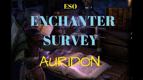Eso Enchanter Survey Auridon Youtube
