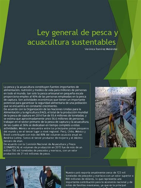 Ley General De Pesca Y Acuacultura Sustentables Pdf México