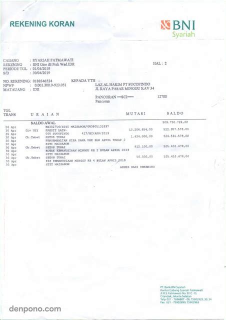 Biaya admin bni tabunganku, taplus mahasiswa, taplus muda, taplus anak, taplus bisnis dan semua jenis tabungan bni terbaru. Cetak Rekening Koran BNI Online atau Offline, Lengkap Syarat dan Ketentuannya - Denpono Blog