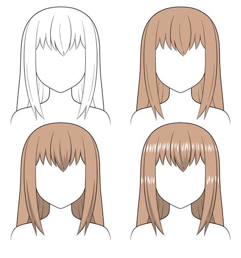 How To Shade Anime Hair Step By Step Animeoutline How To Draw Anime