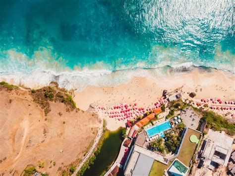 Aerial View Of Sandy Beach With Turquoise Ocean Dreamland Beach In