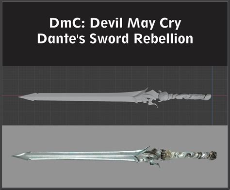 Dmc Devil May Cry Dante Sword Rebellion 3d Print Model Etsy