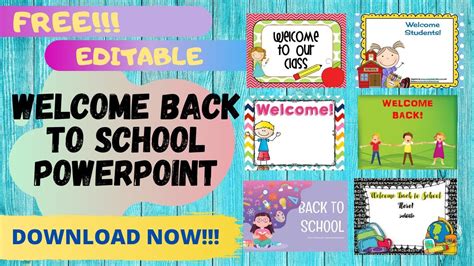 Free Editable Powerpoint Templates Welcome Back To School Youtube