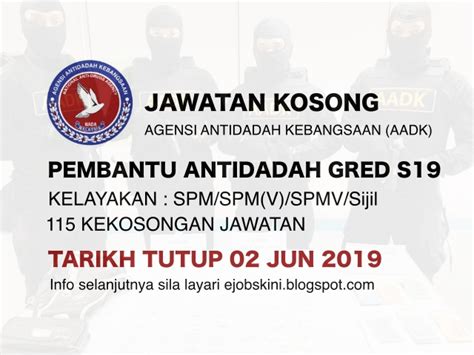 Jawatan kosong jabatan kimia malaysia 2019, jawatan kosong pegawai sains 2019, jawatan kosong pegawai sains c41 2019, jawatan kosong penolong pegawai kosong 2019, pengambilan jawatan kosong jabatan kimia 2019. Jawatan Kosong AADK (115 Kekosongan) - Tarikh Tutup 02 Jun ...