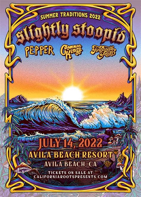 Slightly Stoopid Summer Traditions Tour 2022 Avila Beach Ca