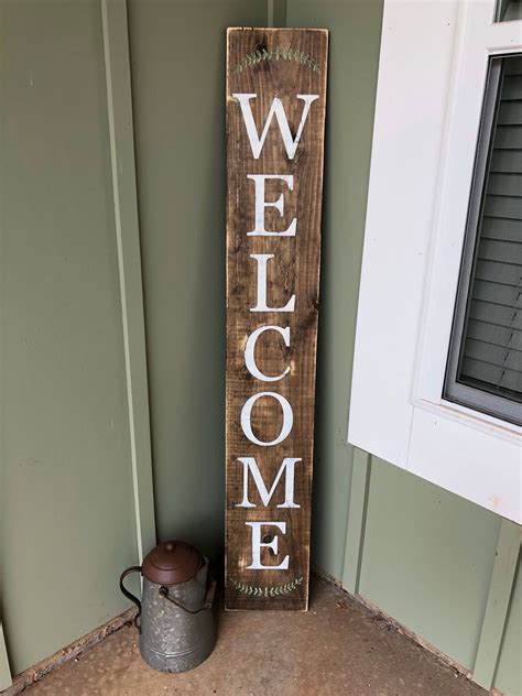 5' LARGE, Welcome sign, welcome, front porch sign, rustic welcome sign, distressed welcome sign 