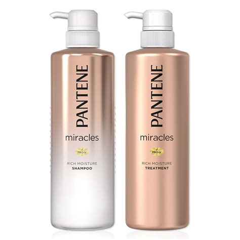 PANTENE Miracles Rich Moisture Shampoo 500ml + Treatment 500g Pump Type ...