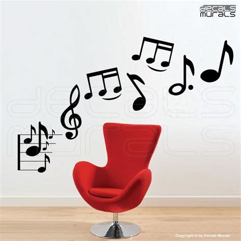 Wall Decals Musical Notes Vinyl Art Stickers Modern Decor By Etsy