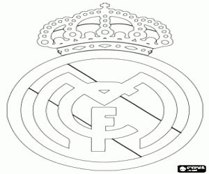 Kleurplaten Vlaggen en Emblemen van de Spaanse Football League La