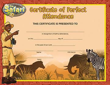 Per designs and details can be added in the space provided in the template making each certificate for. NBCA Press, Inc. - VBS Certificate of Perfect Attendance ...