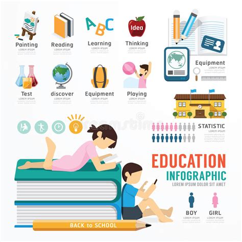 Infographic Education Template Design Concept Vector Stock Vector Illustration Of