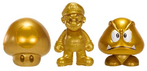 Check spelling or type a new query. Gold Mario, Gold Mushroom & Gold Goomba Mini Figure 3-Pack