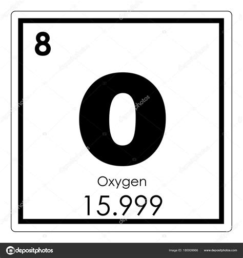 Imágenes Simbolo Del Oxigeno Elemento Químico De Oxígeno — Foto De