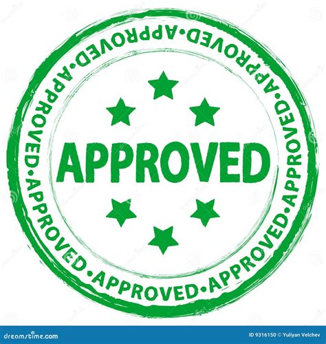 Stamp Approved Stock Photo Image 9316150
