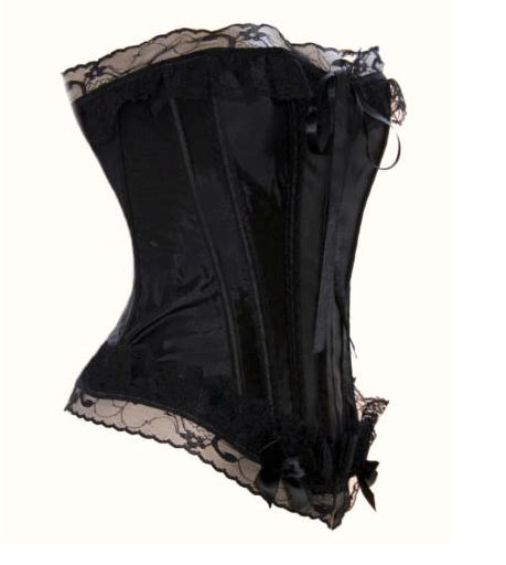 sexy black satin and lace lace up corsets small to 9x