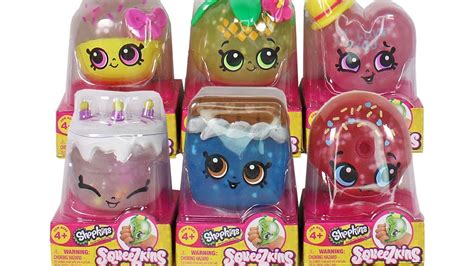 Shopkins Squeezkins Surprise Squishies Unboxing Toy Review Youtube