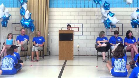Justin Ma Clearspring Elementary School 5th Grade Graduation Speech