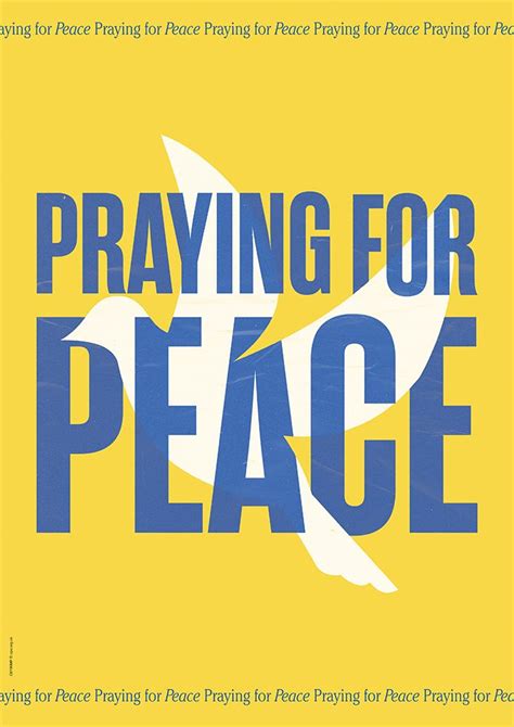 Praying For Peace Message Poster