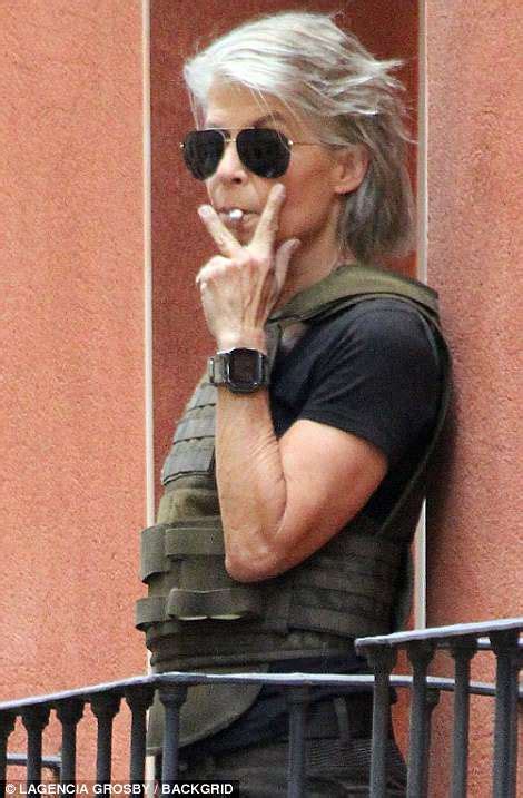Linda Hamilton Is Seen On Set Of Terminator Movie For First Time
