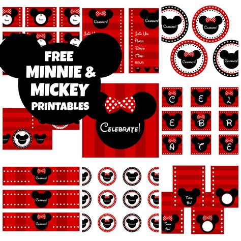Kit Para Fiestas De Minnie Y Mickey Para Imprimir Gratis Ideas Y