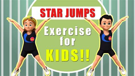 Star Jumps Exercise For Kids 3d Animation Youtube