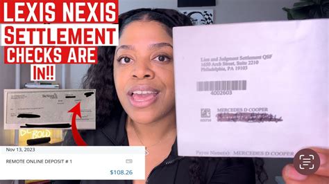 Another Lexis Nexis Settlement Check 😳check Your Mailbox Now 💰 Youtube