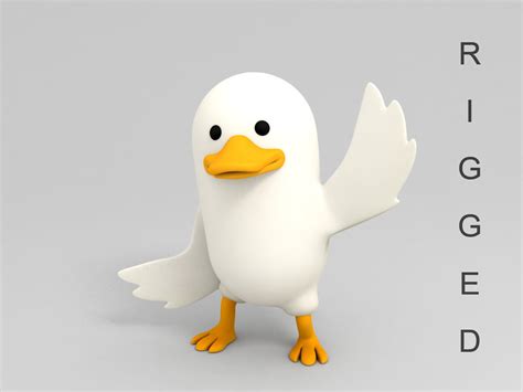 3d Rigged Duck Character Cgtrader