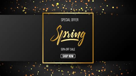 Premium Vector Special Offer Spring Sale Background With Calligraphy Font