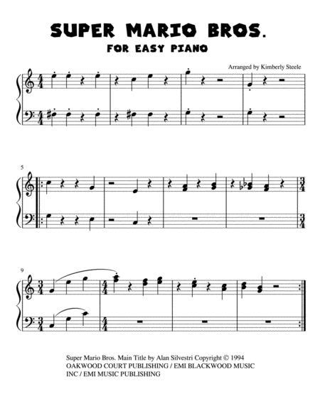 Super Mario Ground Theme From Super Mario Brothers Sheet Music Easy Piano Piano Solo In C