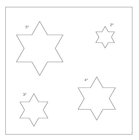 6 Point Stars Template | Star template printable, Star template, Template printable