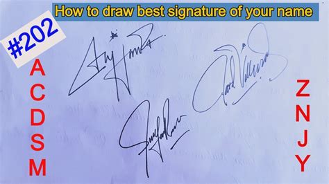 Signature How To Write Best Signature Of Your Name With Alphabets A