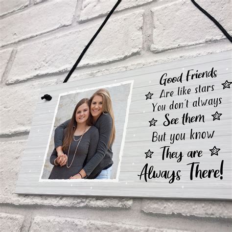 Personalised T For Best Friend Friendship Photo Plaque Custom