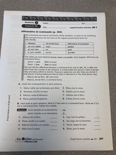 Realidades leveled vocabulary and grmr workbook (core & guided practice)level 3 copyright 2011. Bestseller: Workbook Realidades 2 Capitulo 1b Answers