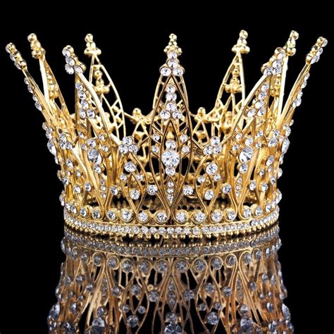 Vintage Baroque Crown Queen Bridal Headpieces Wedding Tiaras 23 Styles